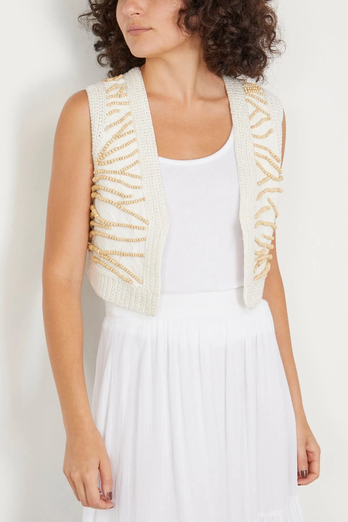 Emotions Embroidery Jacquard Vest in Puro