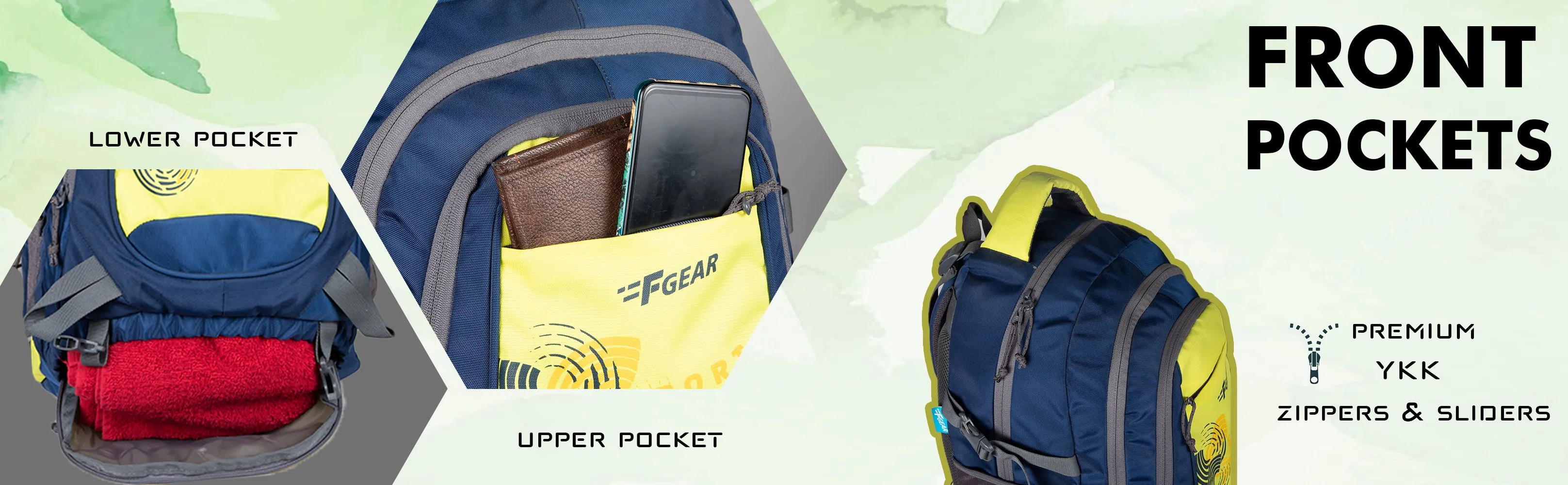 Firefly V2 40L Laptop Navy Blue Yellow Rucksack