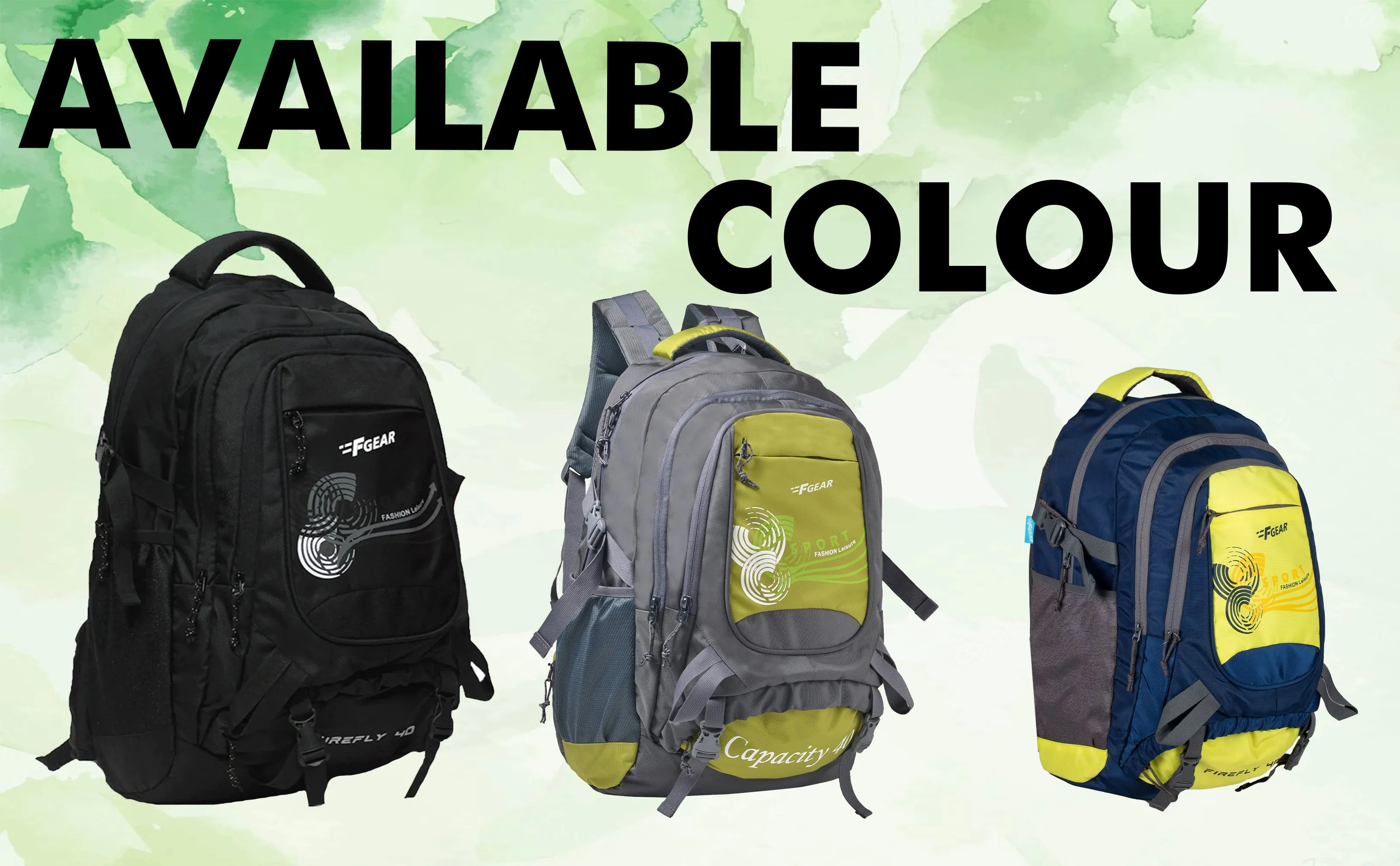 Firefly V2 40L Laptop Navy Blue Yellow Rucksack