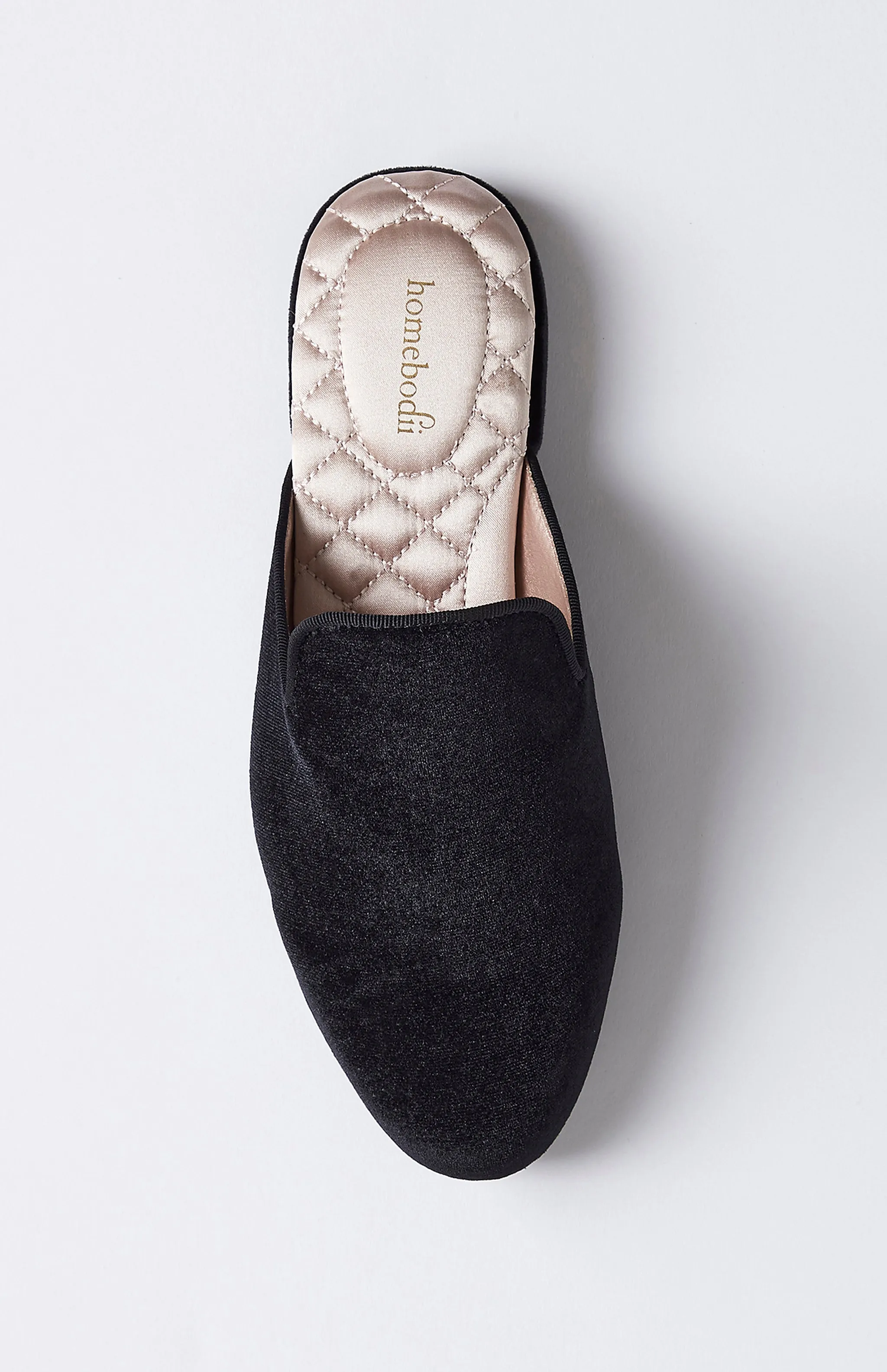 Florence Luxury Velvet Slipper - Black