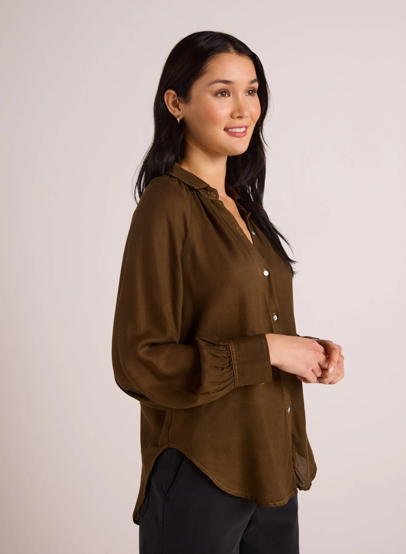 Flowy Raglan Sleeve Shirt - Golden Army