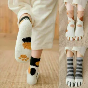 Fluffy Paw Socks (2pairs)