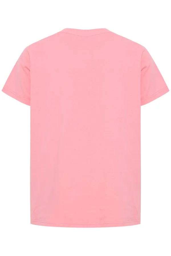 Fransa Cotton T-Shirt Pink