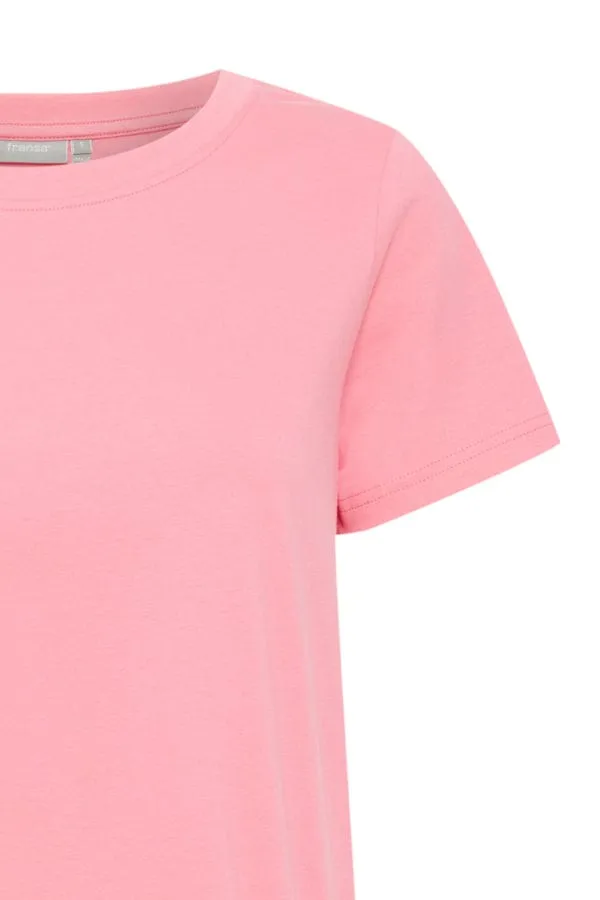 Fransa Cotton T-Shirt Pink