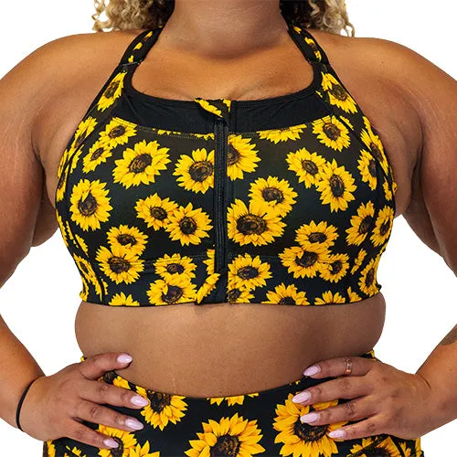 Front Zipper Bra | Sunflower