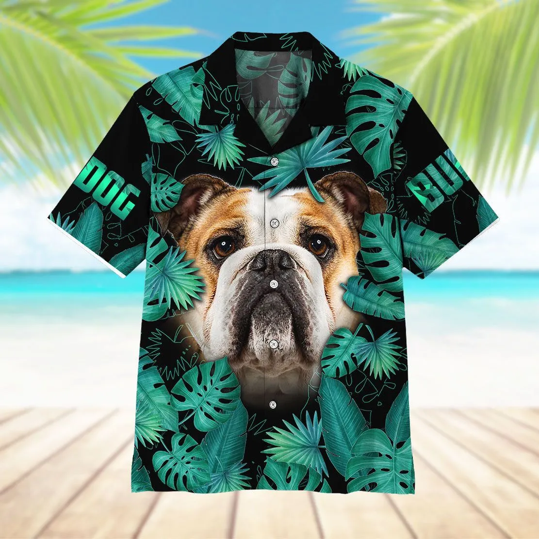 Gearhuman 3D Bulldog Hawaii Shirt