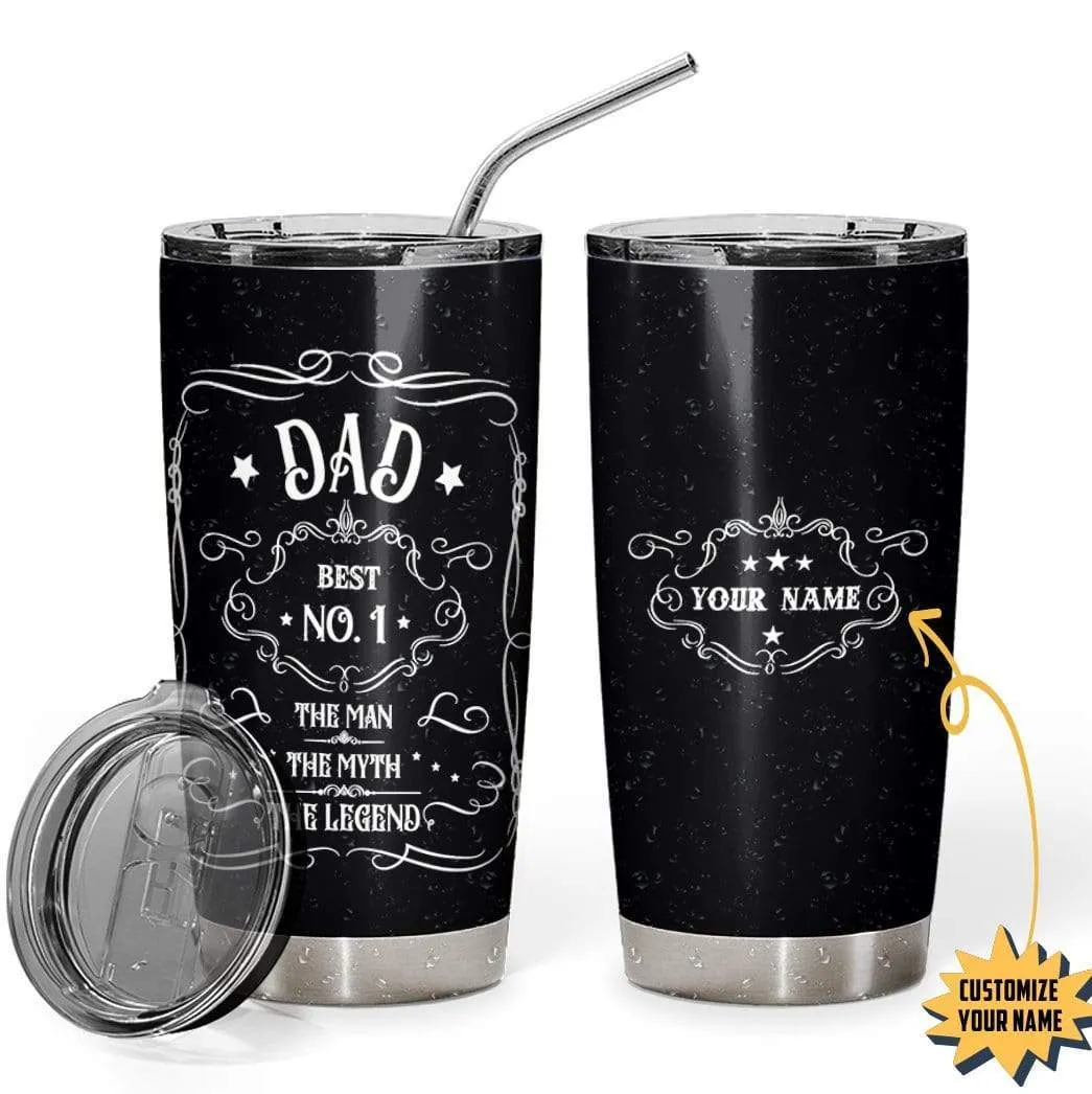 Gearhuman 3D Dad The Man The Myth The Legend Jack Daniels Custom Name Design Vacuum Insulated Tumbler