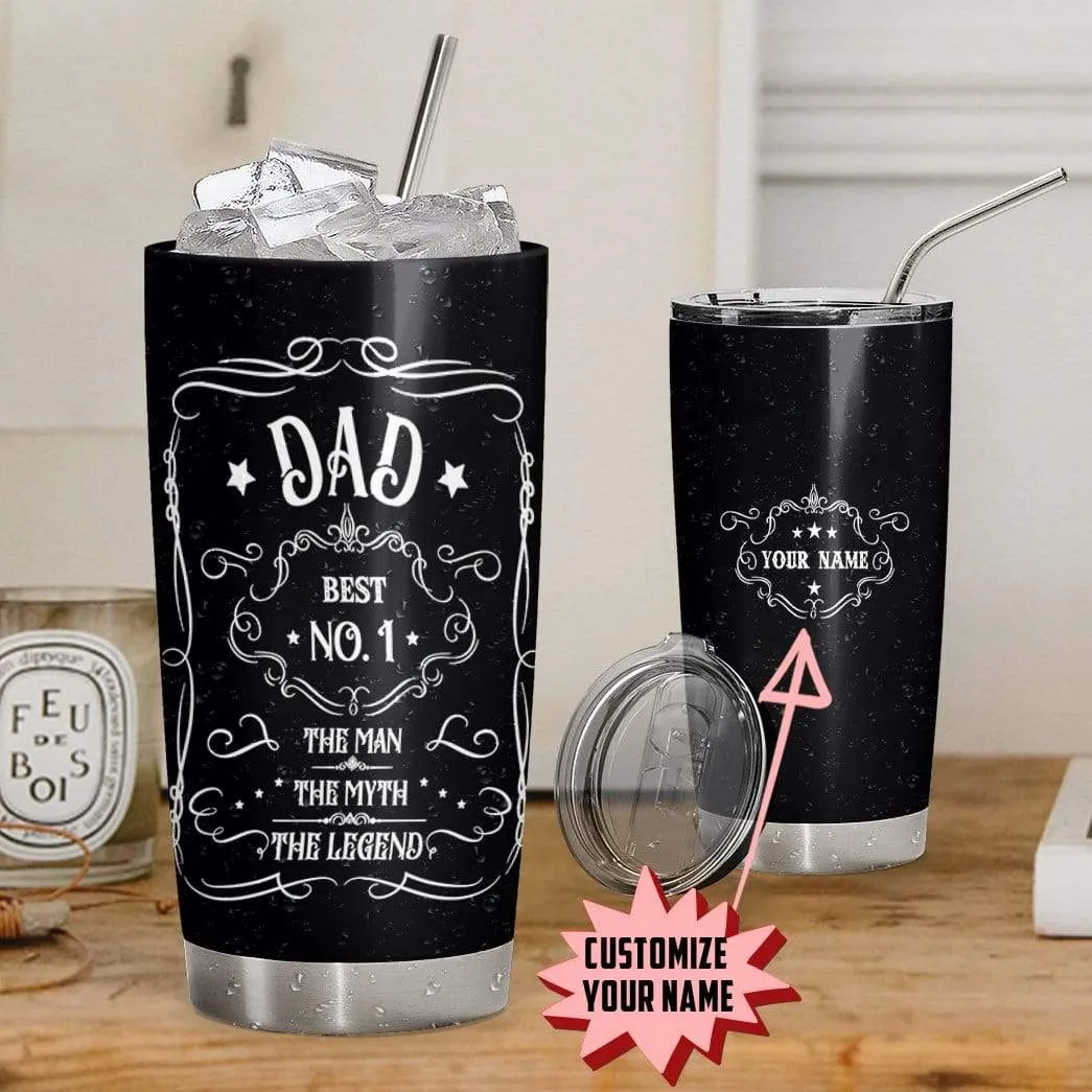 Gearhuman 3D Dad The Man The Myth The Legend Jack Daniels Custom Name Design Vacuum Insulated Tumbler