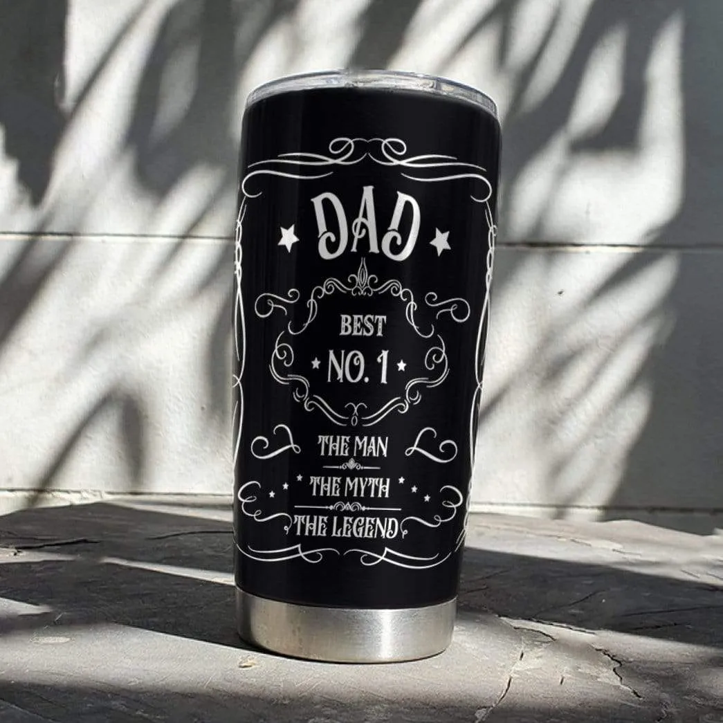 Gearhuman 3D Dad The Man The Myth The Legend Jack Daniels Custom Name Design Vacuum Insulated Tumbler