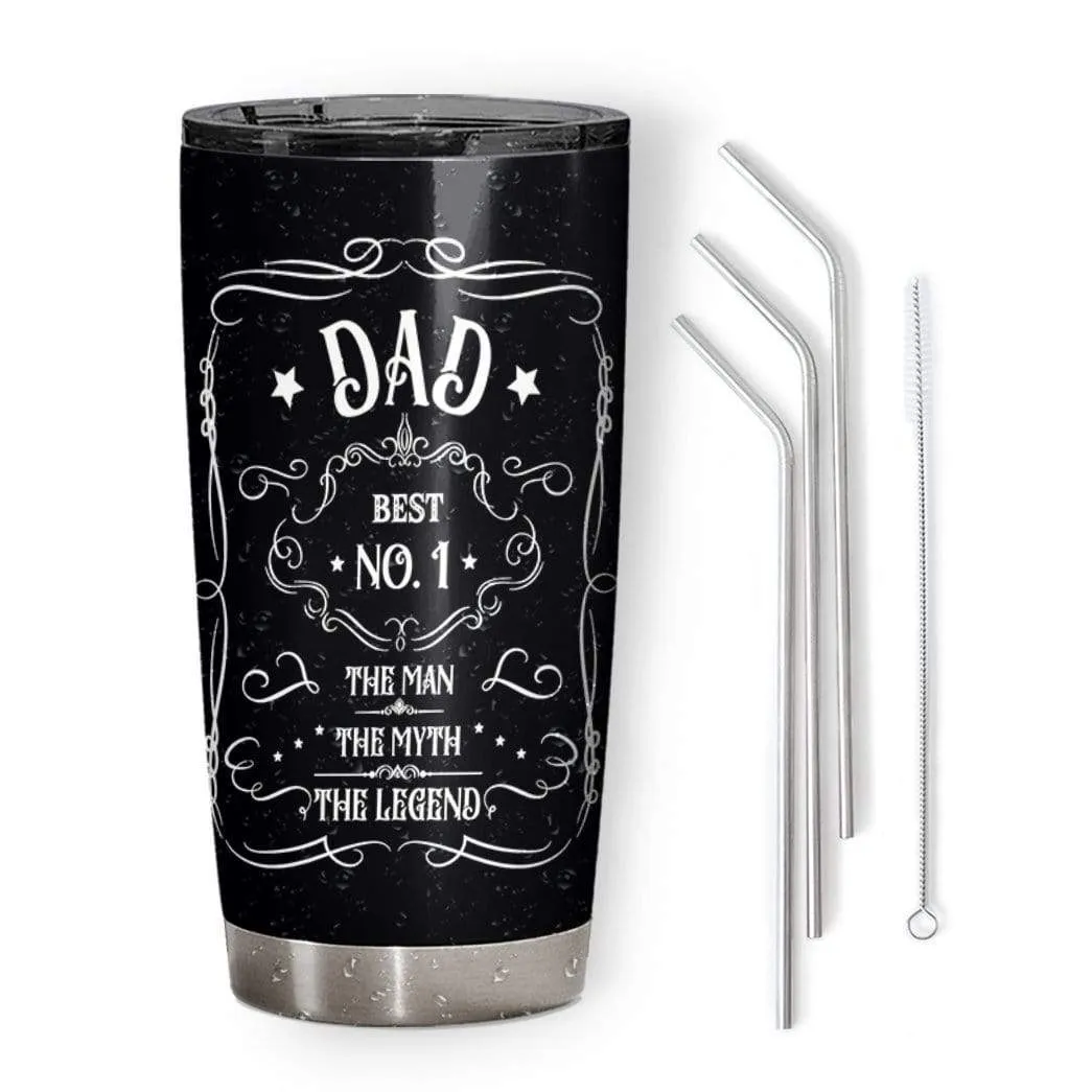 Gearhuman 3D Dad The Man The Myth The Legend Jack Daniels Custom Name Design Vacuum Insulated Tumbler