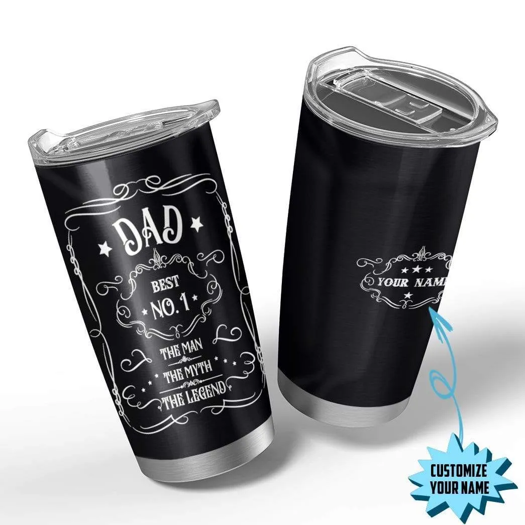 Gearhuman 3D Dad The Man The Myth The Legend Jack Daniels Custom Name Design Vacuum Insulated Tumbler