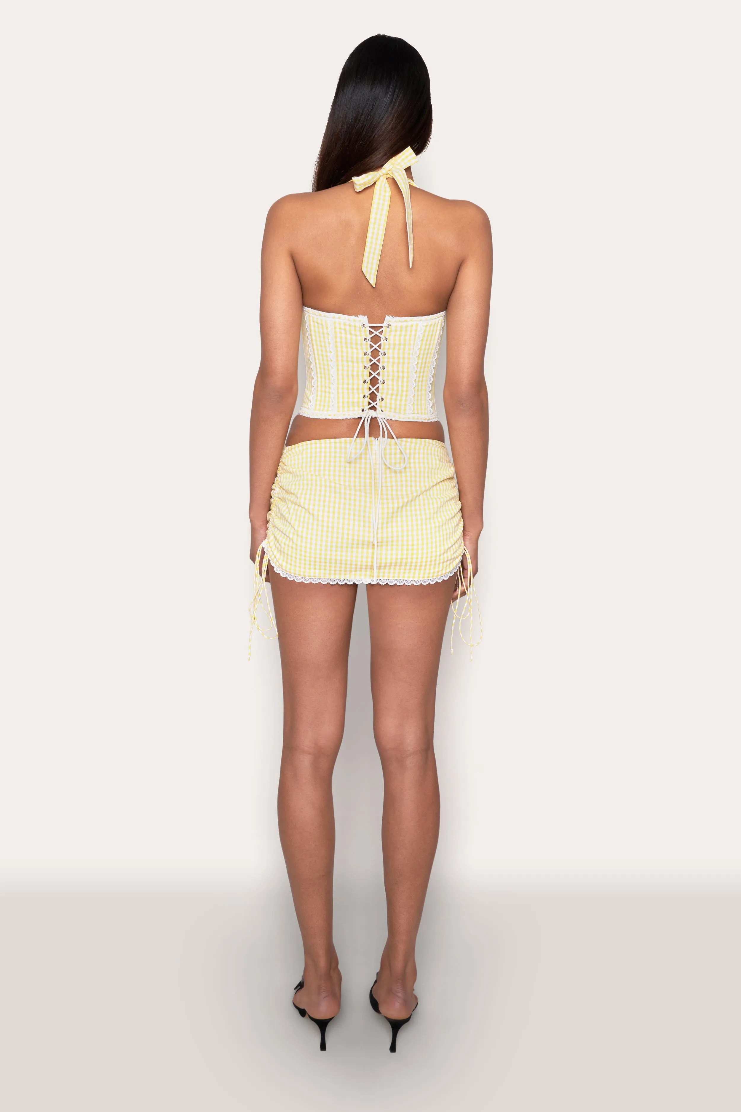 Gingham Lace Corset