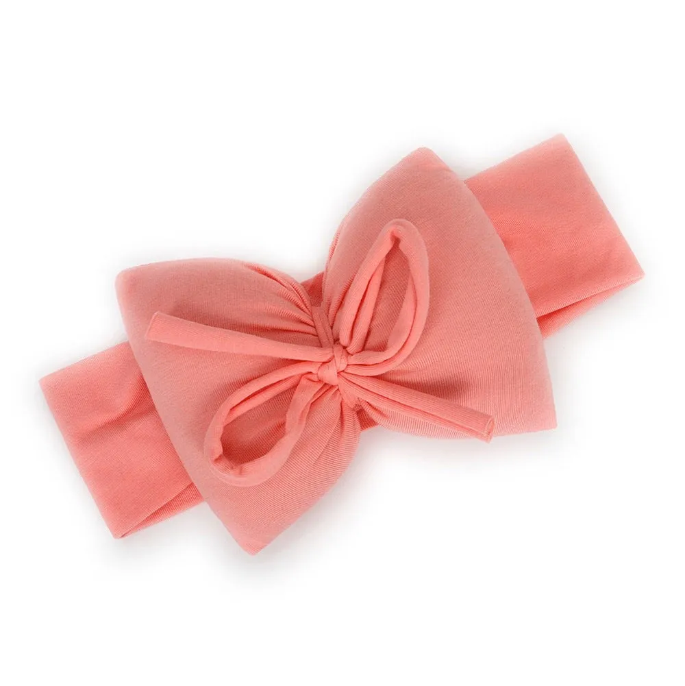 Girls Big 3D Bow Soft Stretch Headband