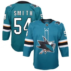 Givani Smith San Jose Sharks Youth 2019/20 Home Premier Jersey - Teal