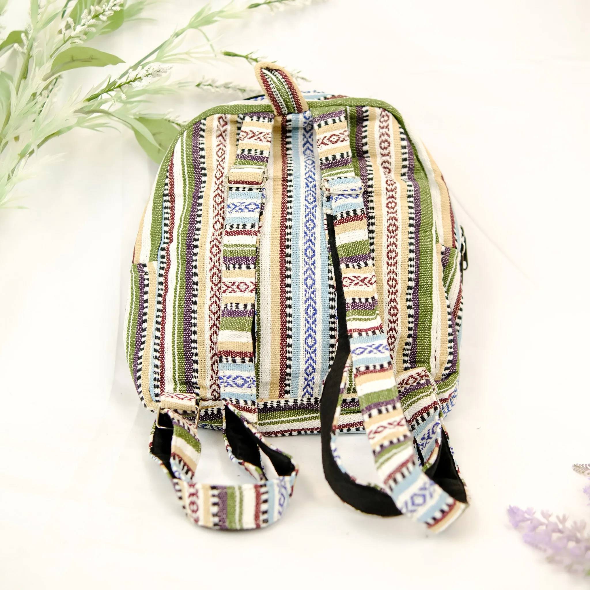 Handmade Vegan Medium Hemp Back Pack