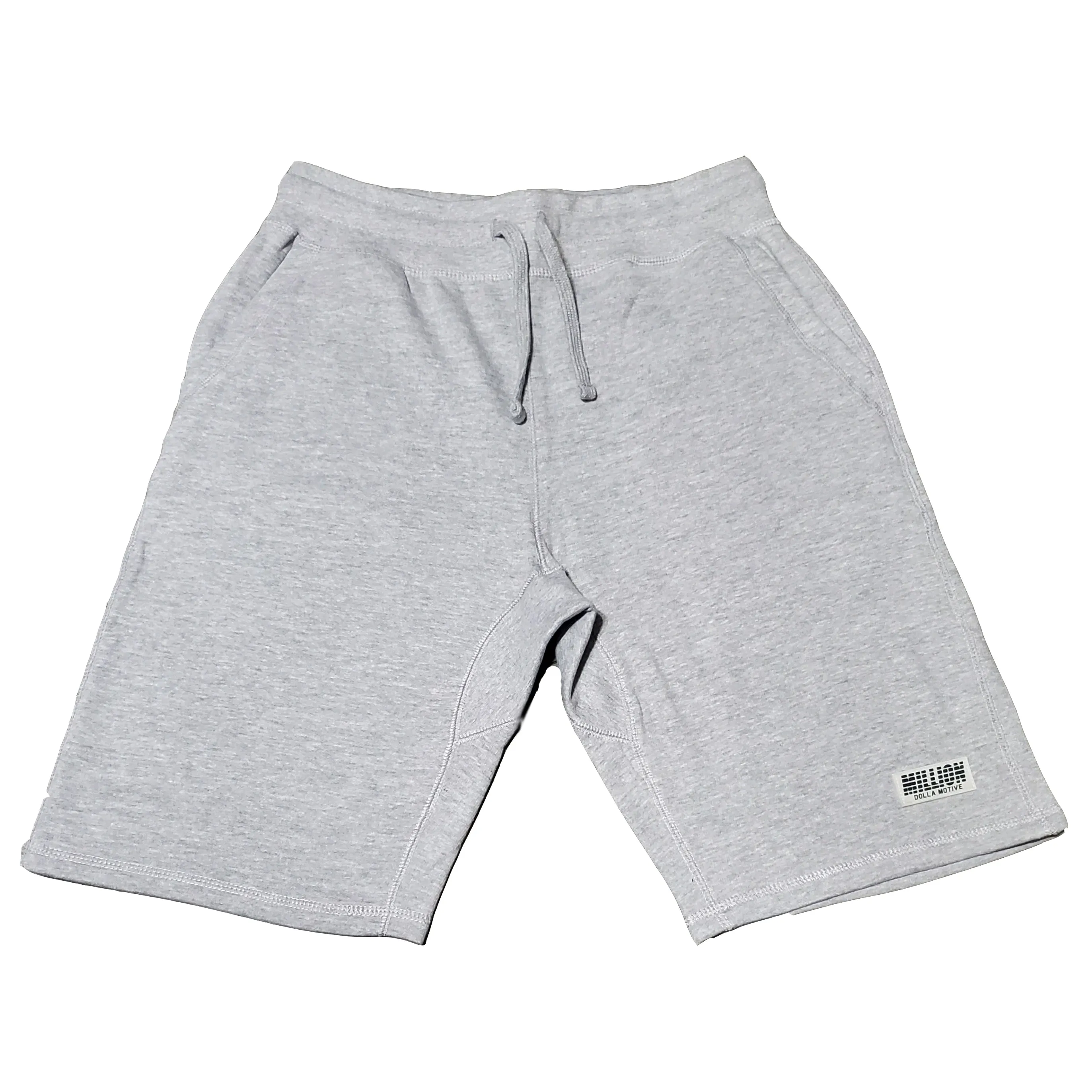 Heather Grey Cotton Premium Logo Shorts