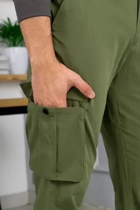 Herb Olive Stretch Cargo Pants