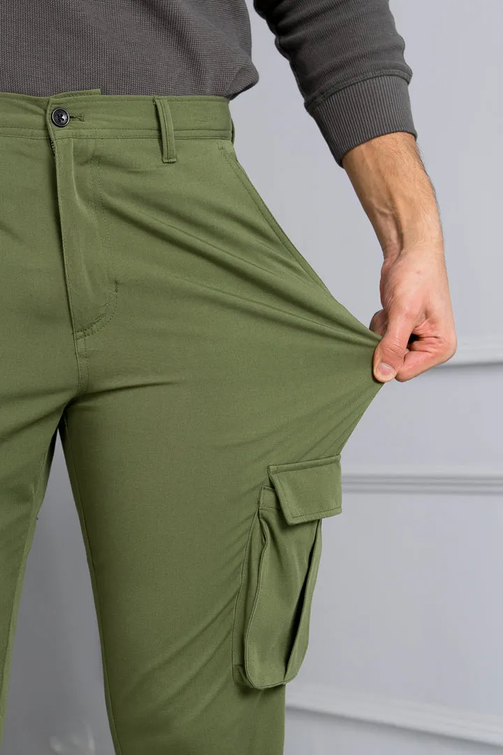 Herb Olive Stretch Cargo Pants