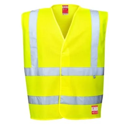 Hi Vis Anti Static Vest Flame Resistant Biz flame Portwest FR71