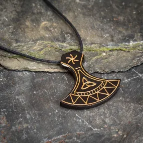 Horn Axe Head With Triquetra Necklace