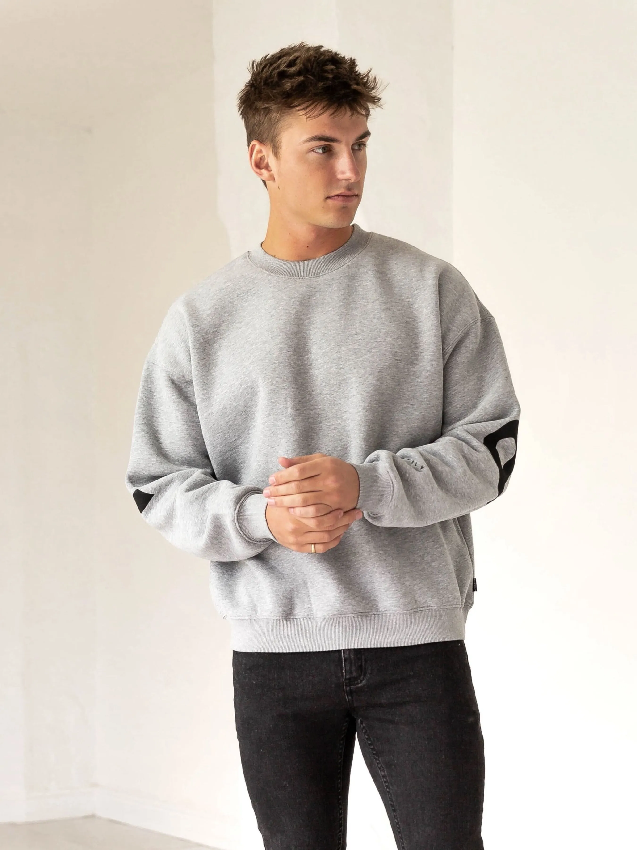 Idris Oversized Jumper - Marl Grey