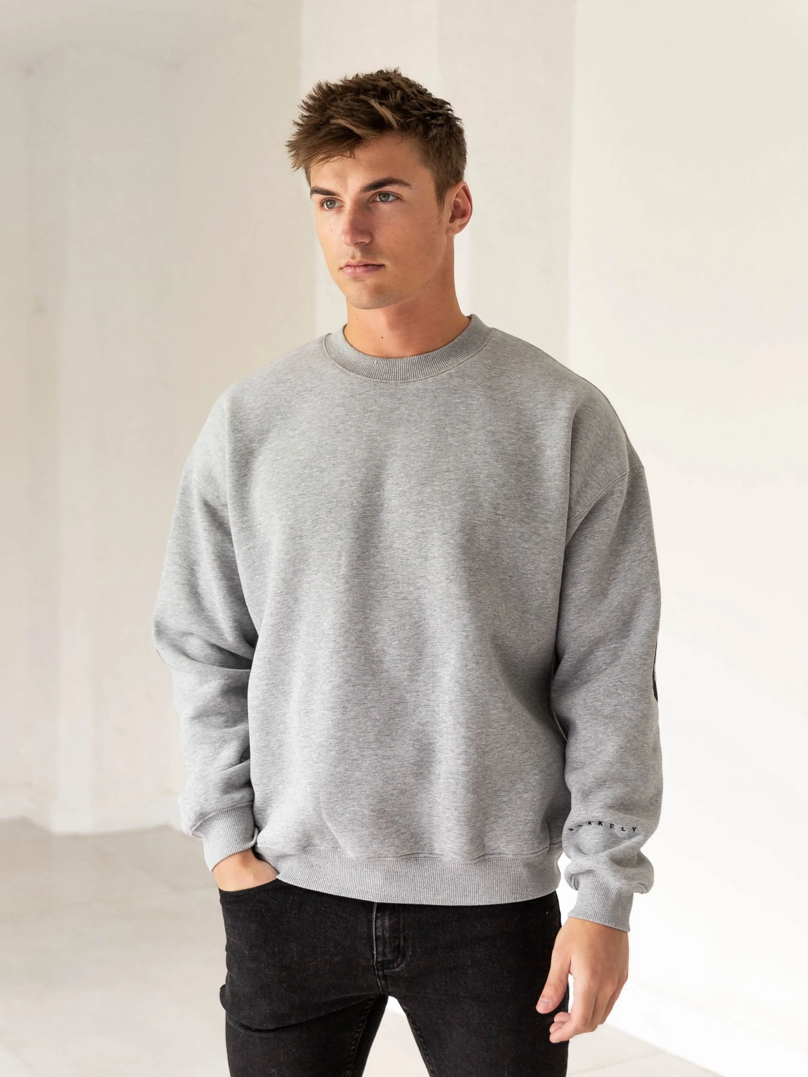 Idris Oversized Jumper - Marl Grey