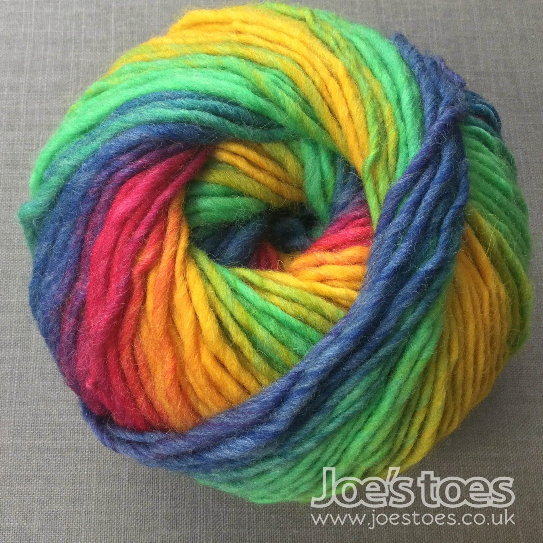 Joe's Toes Crossover Knitted Slipper kit - Rainbow yarn