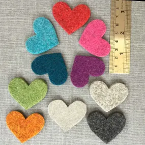 Joe's Toes Heart Trims in Thick Wool Felt