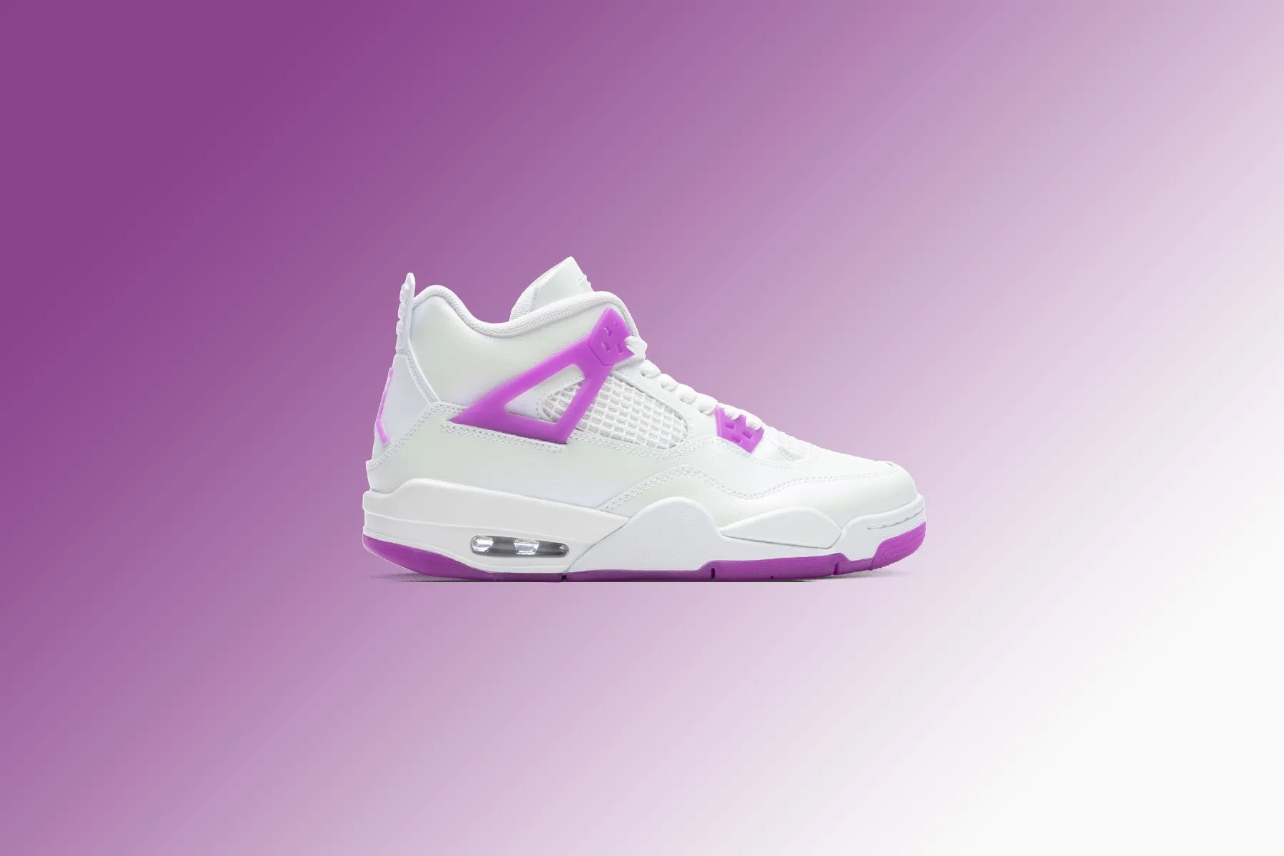 Jordan 4 Retro (GS) - White/Hyper Violet