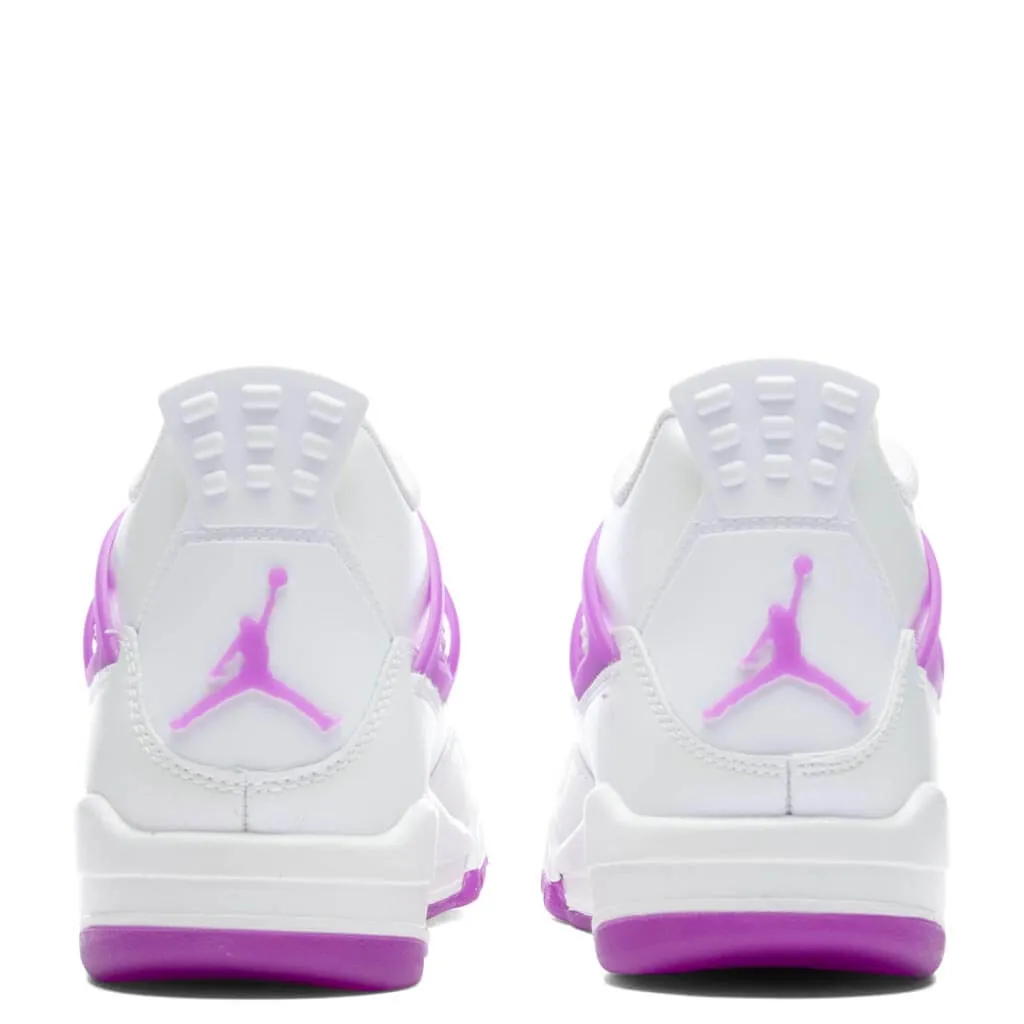 Jordan 4 Retro (GS) - White/Hyper Violet