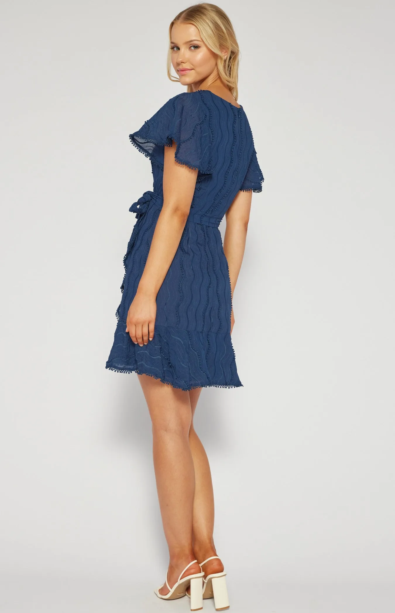 Leo Textured Dress Navy