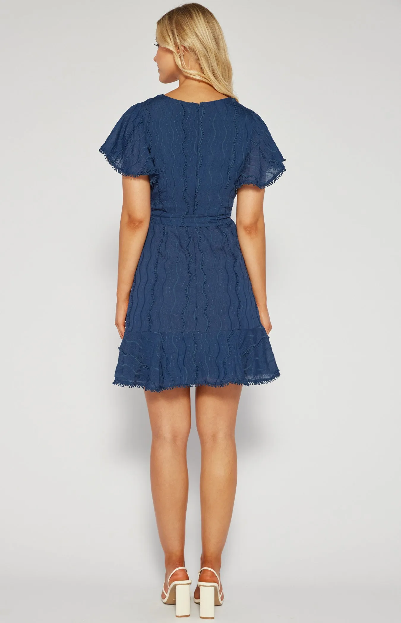 Leo Textured Dress Navy