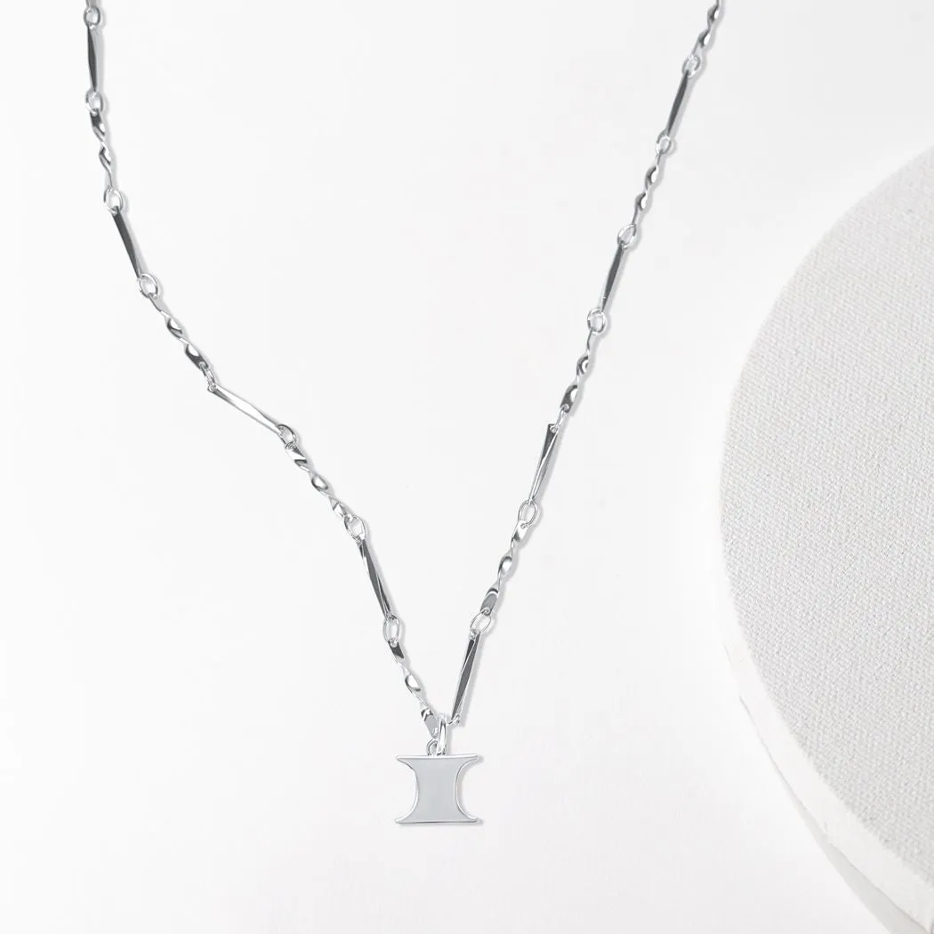 Letter Necklace (I) - Silver