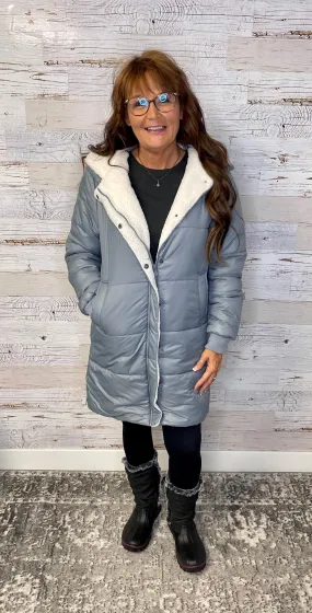 Longline Hooded Puffer Jacket