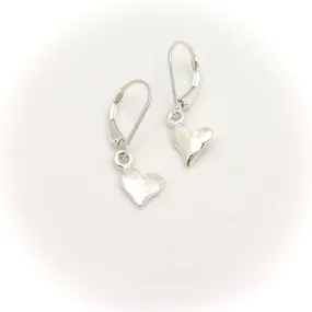 LOVE Freeform One   One Silver Heart Earrings