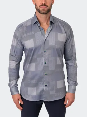 Maceoo Stretch Shirt | Fibonacci BluePatches Blue