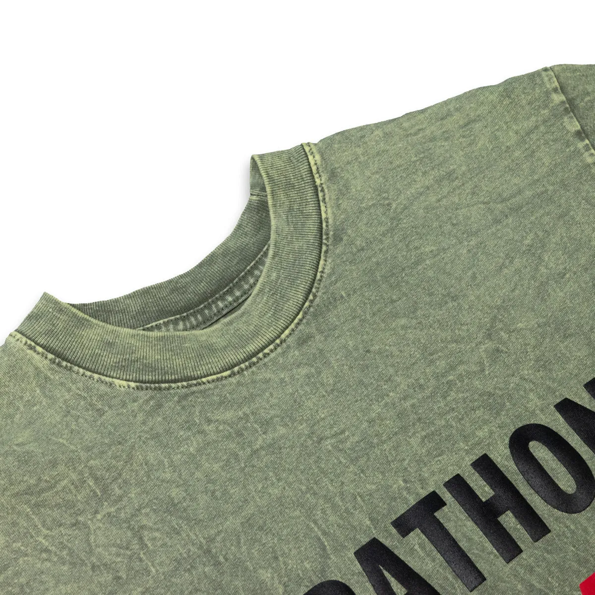 Marathon V For Victory T-Shirt - Washed Matcha