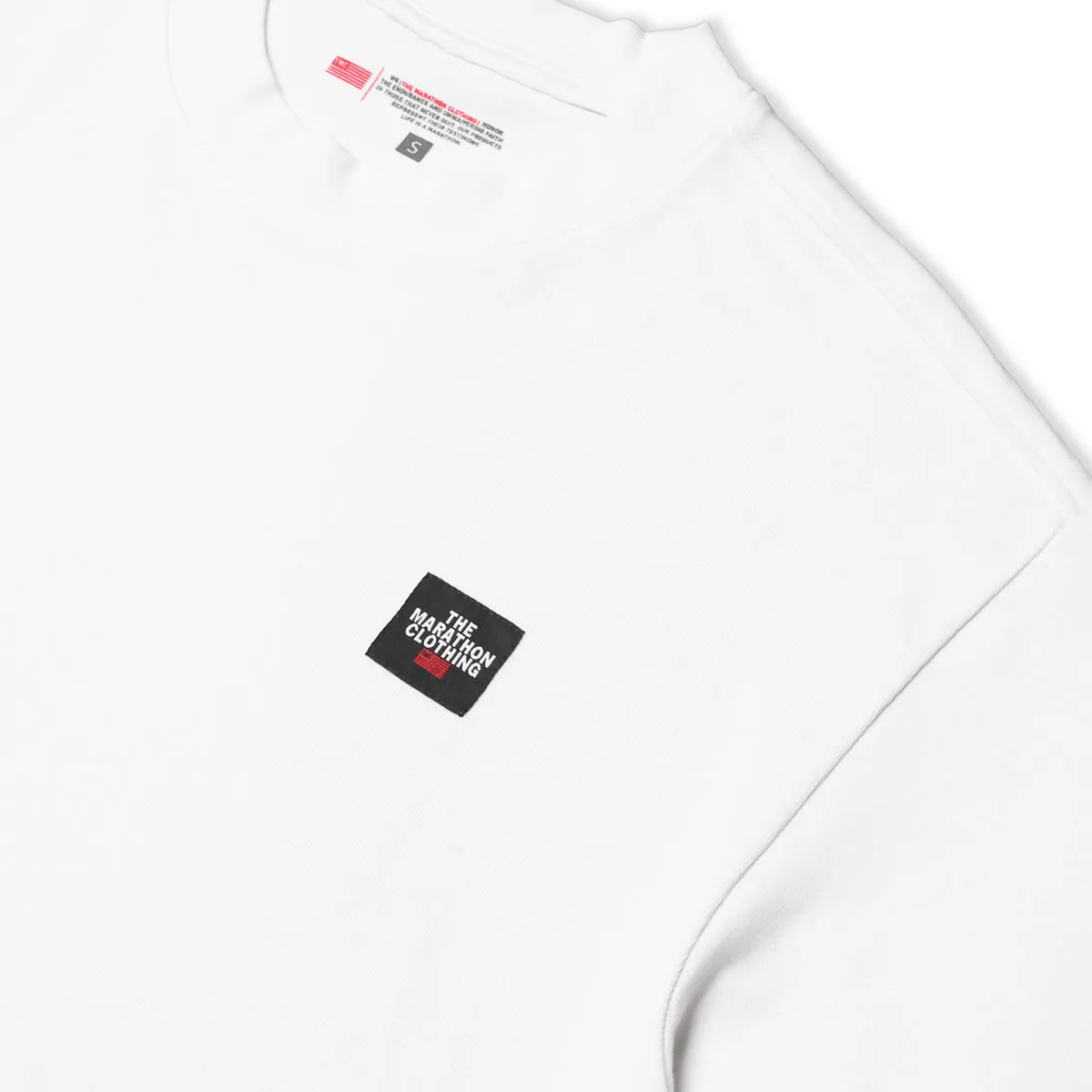 Marathon Woven Stacked Logo T- Shirt - White