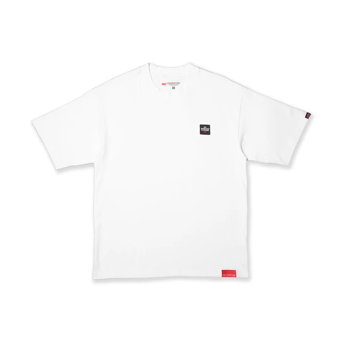 Marathon Woven Stacked Logo T- Shirt - White