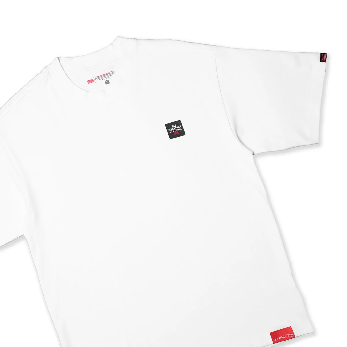 Marathon Woven Stacked Logo T- Shirt - White