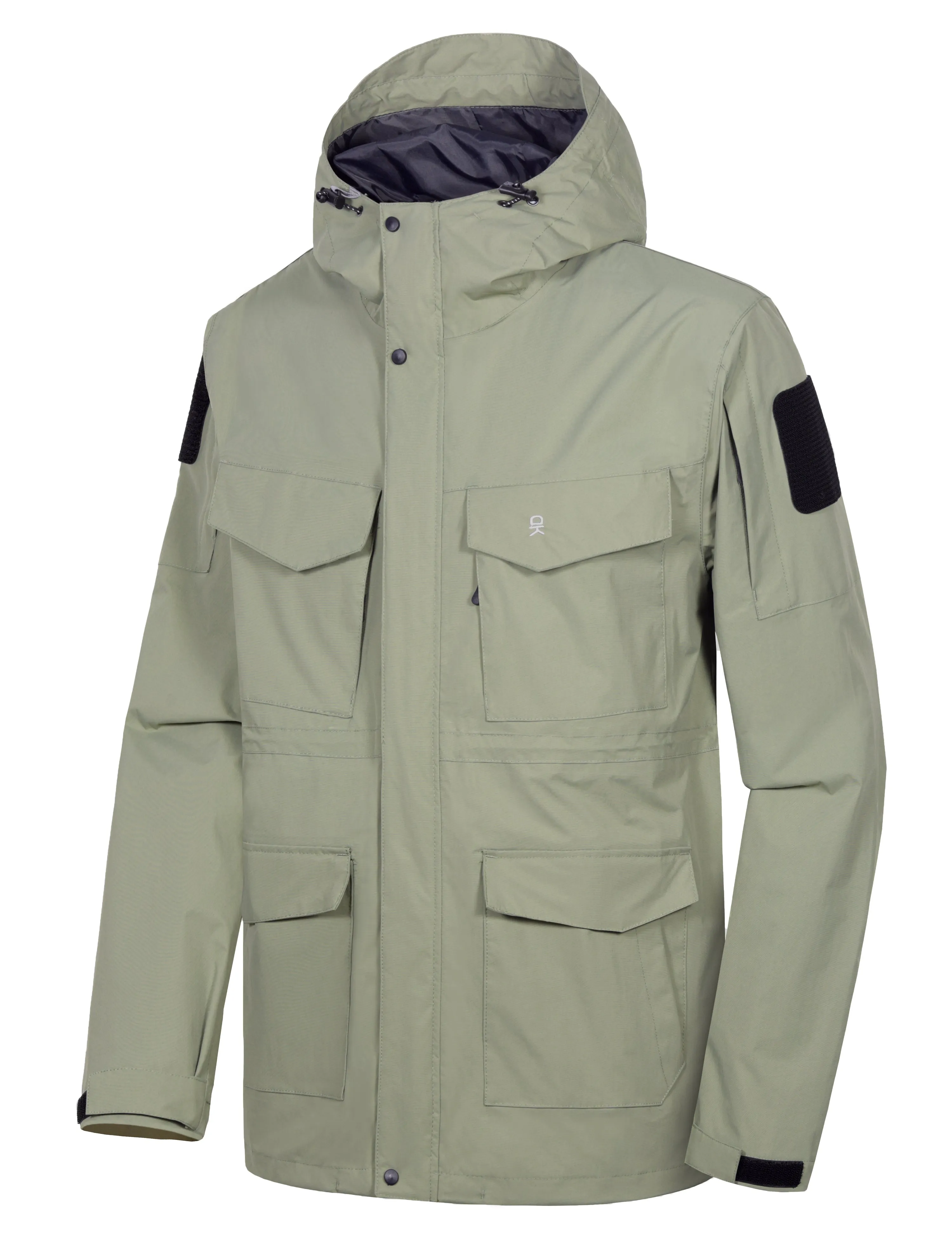 Men's Lightweight  Waterproof Large Pockets Rain Jacket