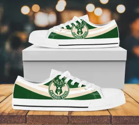 Milwaukee Bucks Custom Lowtop, Basketball Custom Shoes, Sport Lowtop, Canvas Shoes, Canvas Lowtop, Unisex Shoes, Gift Birthday