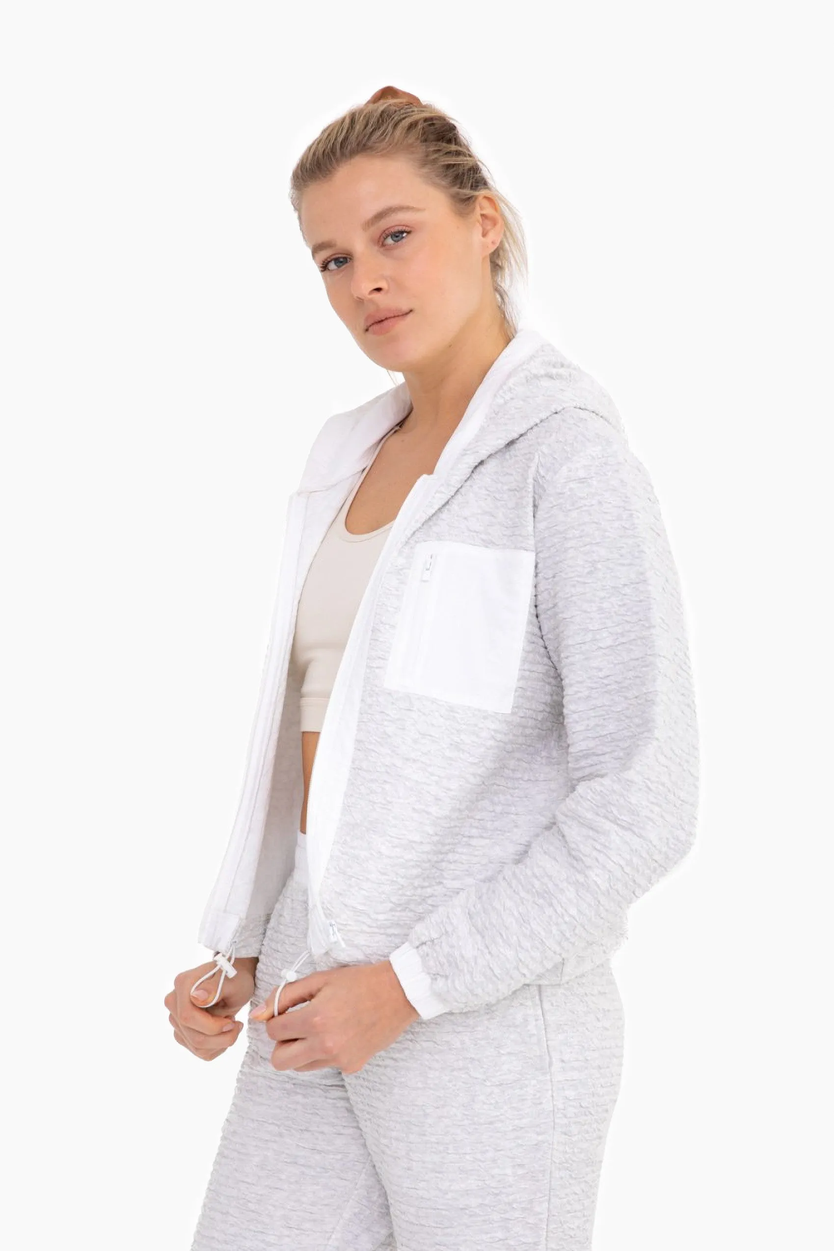 MISTY GREY ZIP UP JACKET