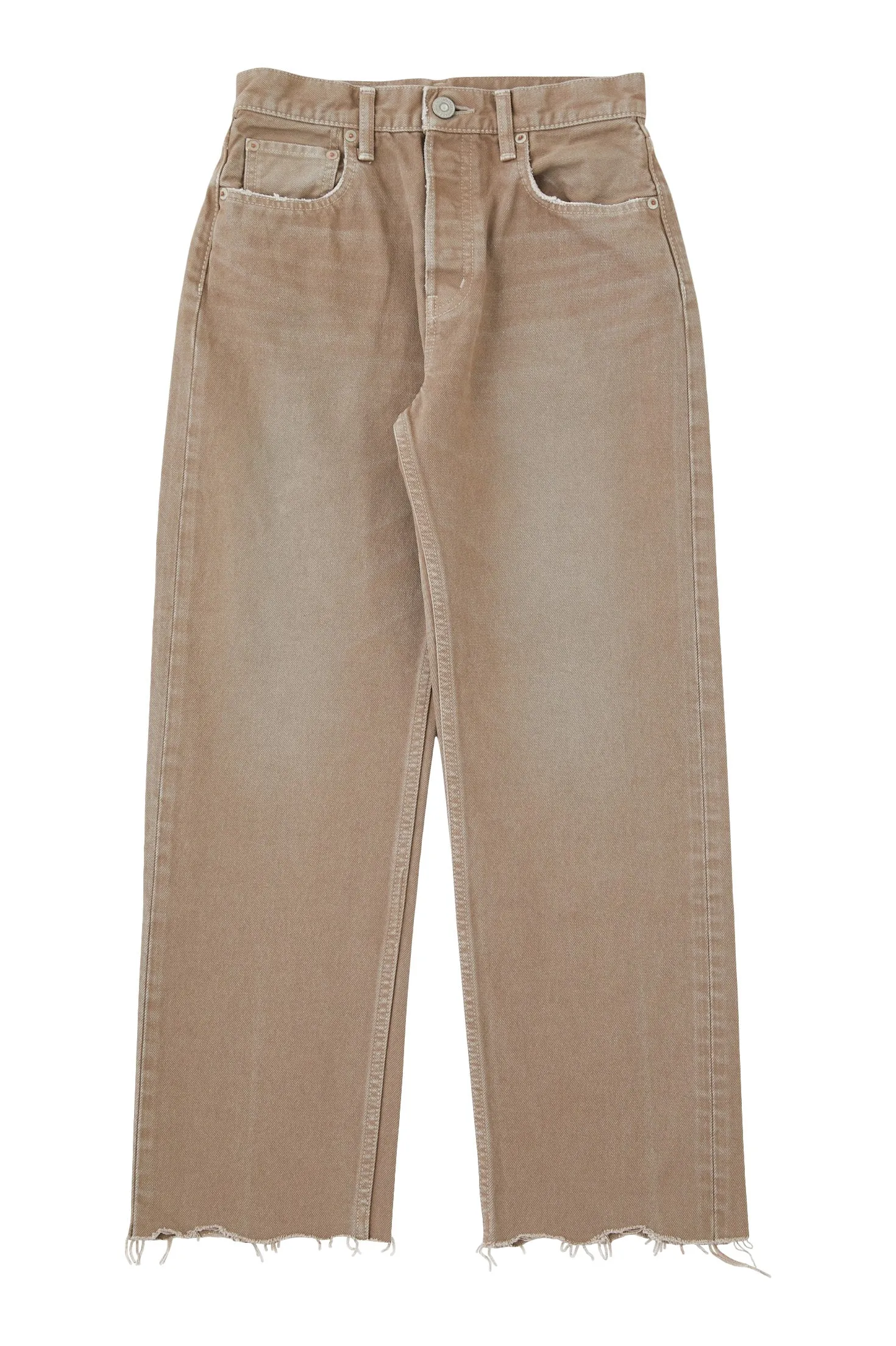 Moussy Denim Herminie Wide Straight Leg in Light Brown