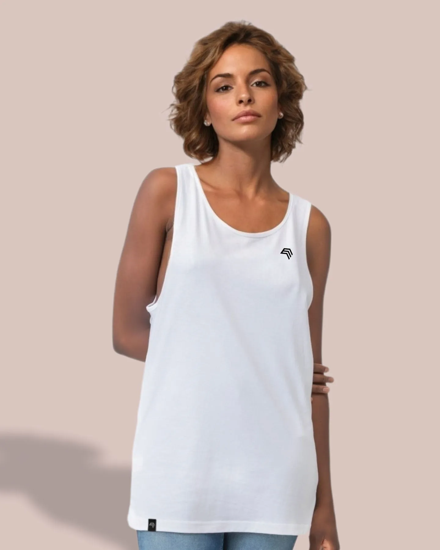 MTS M133 ― Unisex Bio-Baumwolle Armhole Tank Top - Weiß