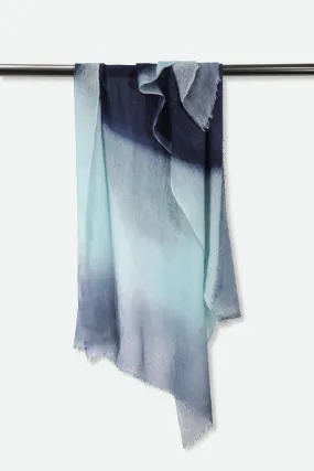 NAVY DEEP SCARF IN HAND DYED CASHMERE