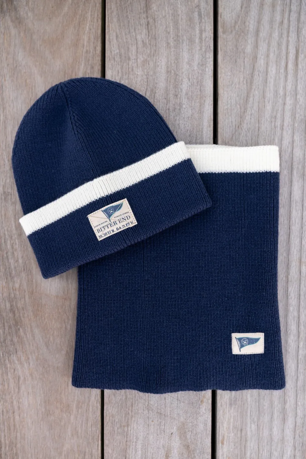 Navy Knit Burgee Beanie (Unisex)