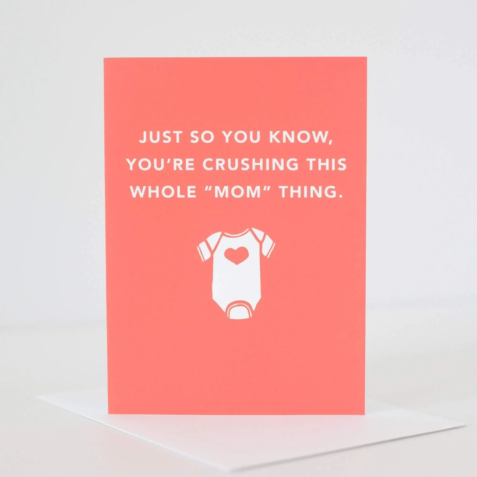 new mom card, Mother's Day card, crushing this whole "mom" thing, card for new mom