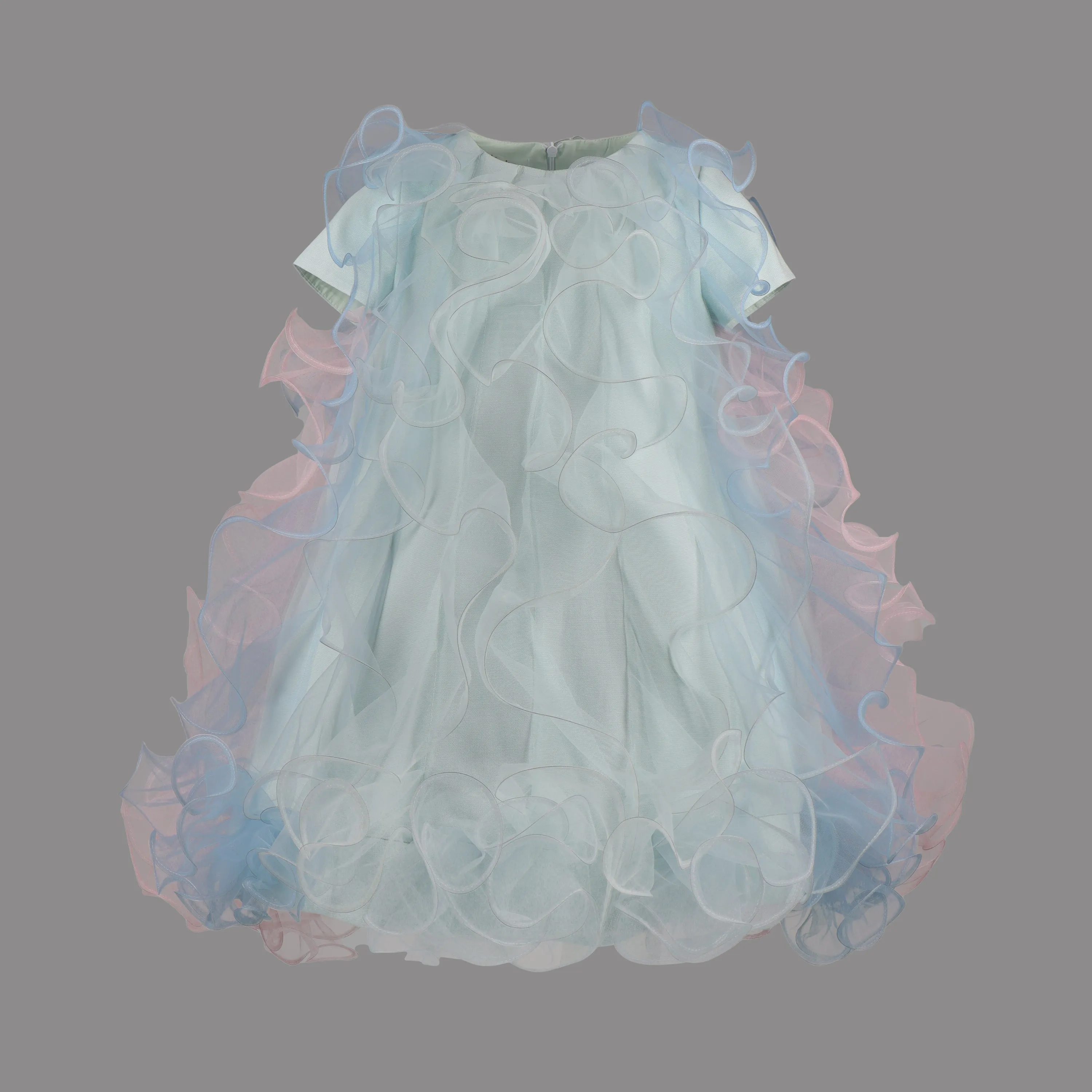 NIKOLIA Beautiful Madness Optimista Tulle Overlay Dress in Pastel Mix