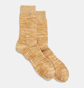 Norse Projects Bjarki Blend Socks in Chrome Yellow